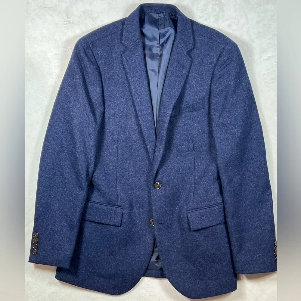 NWT J. Crew 38R Thompson Blazer Wool Blend Navy 2 Button Vented Sport Coat Lux